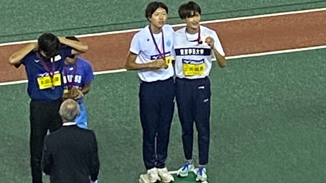 日本インカレ(陸上競技)、2名の学生が銅メダルを獲得しました