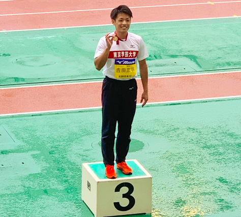 日本インカレ(陸上競技)、3名の学生が入賞しました