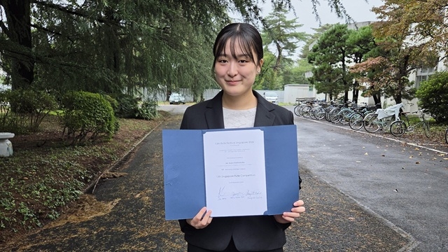 本学音楽科３年川村真穂さん国際フルートコンクール優勝！